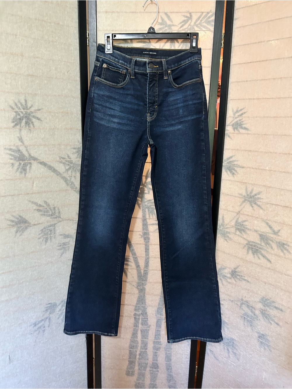 Lucky Brand Bianca Bootcut Jeans Womens 8-29/R Blue Denim Dark Wash High Rise